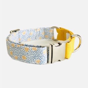 NEW - Beautiful Dog Collar - Two Toned, Yellow & Blue - Size:Large 18 - 22inch